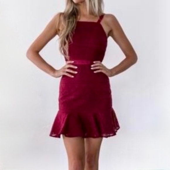 Two Sisters Dresses & Skirts - Two Sisters The Label Shona Dress in a Dark Red Sz 4